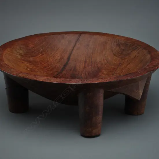 Wooden kava bowl, probably Fijian. Dia. 370mm